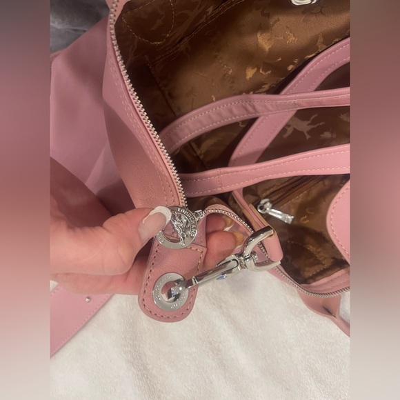 Longchamp leather Shoulder Bag - Soft Pink Handbag - Picture 11 of 16